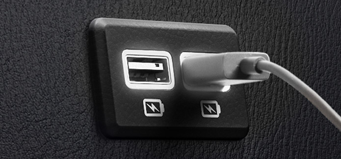Dual Rear USB Rapid Charging Ports Dual Rear USB Rapid Charging Ports